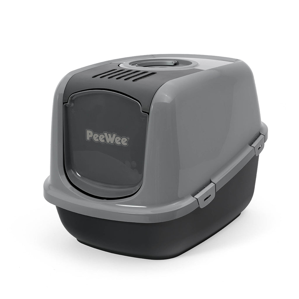 PeeWee EcoDome XXL kuweta z obudową, szary – zestaw startowy + 3 kg żwirku (peletu) drzewnego