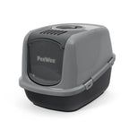 PeeWee EcoDome XXL kuweta z obudową, szary – zestaw startowy + 3 kg żwirku (peletu) drzewnego