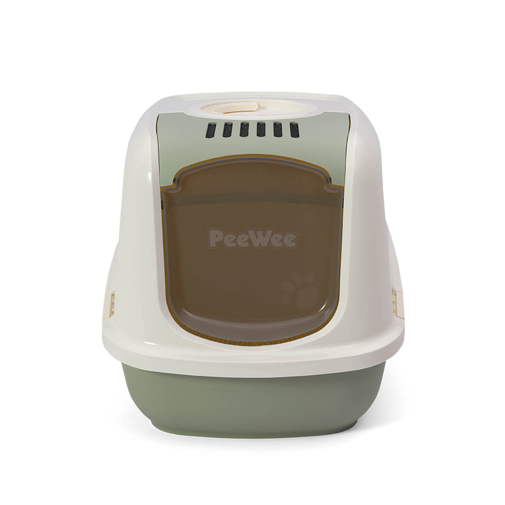 PeeWee EcoDome XXL kuweta z obudową, szałwiowa – zestaw startowy + 3 kg żwirku (peletu) drzewnego