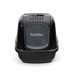 PeeWee EcoDome XXL kuweta z obudową, czarny – zestaw startowy + 3 kg żwirku (peletu) drzewnego