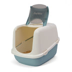 PeeWee EcoDome XXL kuweta z obudową, gołębi błękit – zestaw startowy + 3 kg żwirku (peletu) drzewnego