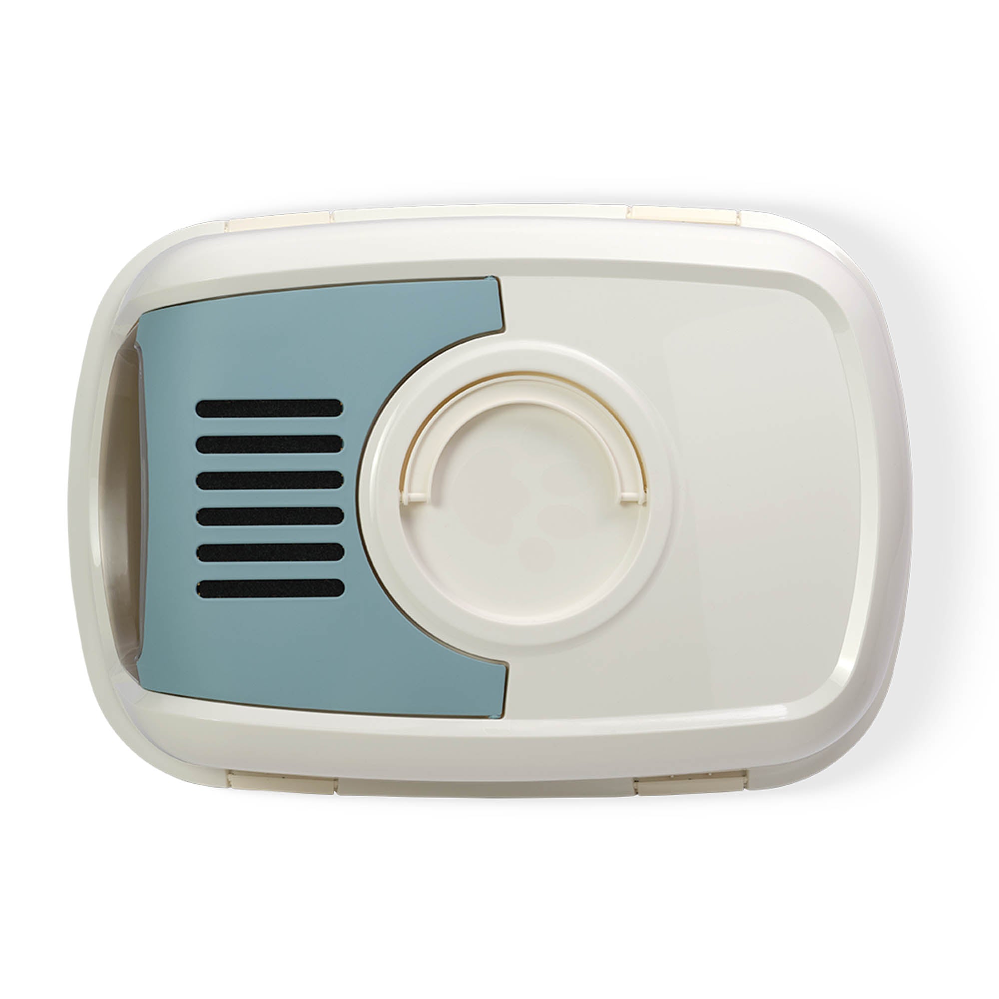 PeeWee EcoDome XXL kuweta z obudową, gołębi błękit – zestaw startowy + 3 kg żwirku (peletu) drzewnego