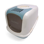 PeeWee EcoDome XXL kuweta z obudową, gołębi błękit – zestaw startowy + 3 kg żwirku (peletu) drzewnego