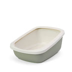 PeeWee EcoGranda XXL otwarta kuweta, szałwiowa – zestaw startowy + 3 kg żwirku (peletu) drzewnego