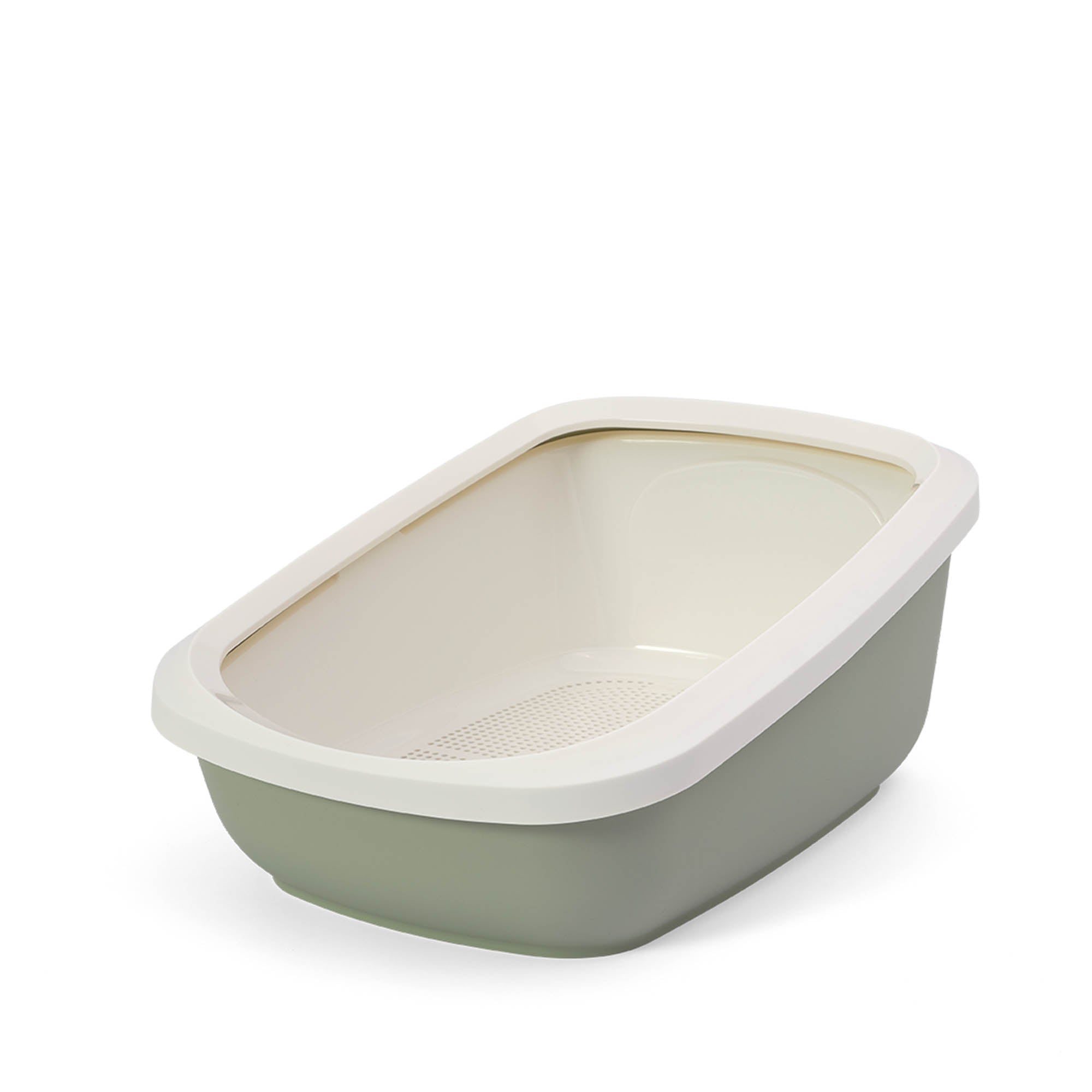 PeeWee EcoGranda XXL otwarta kuweta, szałwiowa – zestaw startowy + 3 kg żwirku (peletu) drzewnego