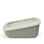 PeeWee EcoGranda XXL otwarta kuweta, szałwiowa – zestaw startowy + 3 kg żwirku (peletu) drzewnego