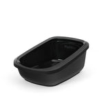 PeeWee EcoGranda XXL otwarta kuweta, czarny – zestaw startowy + 3 kg żwirku (peletu) drzewnego