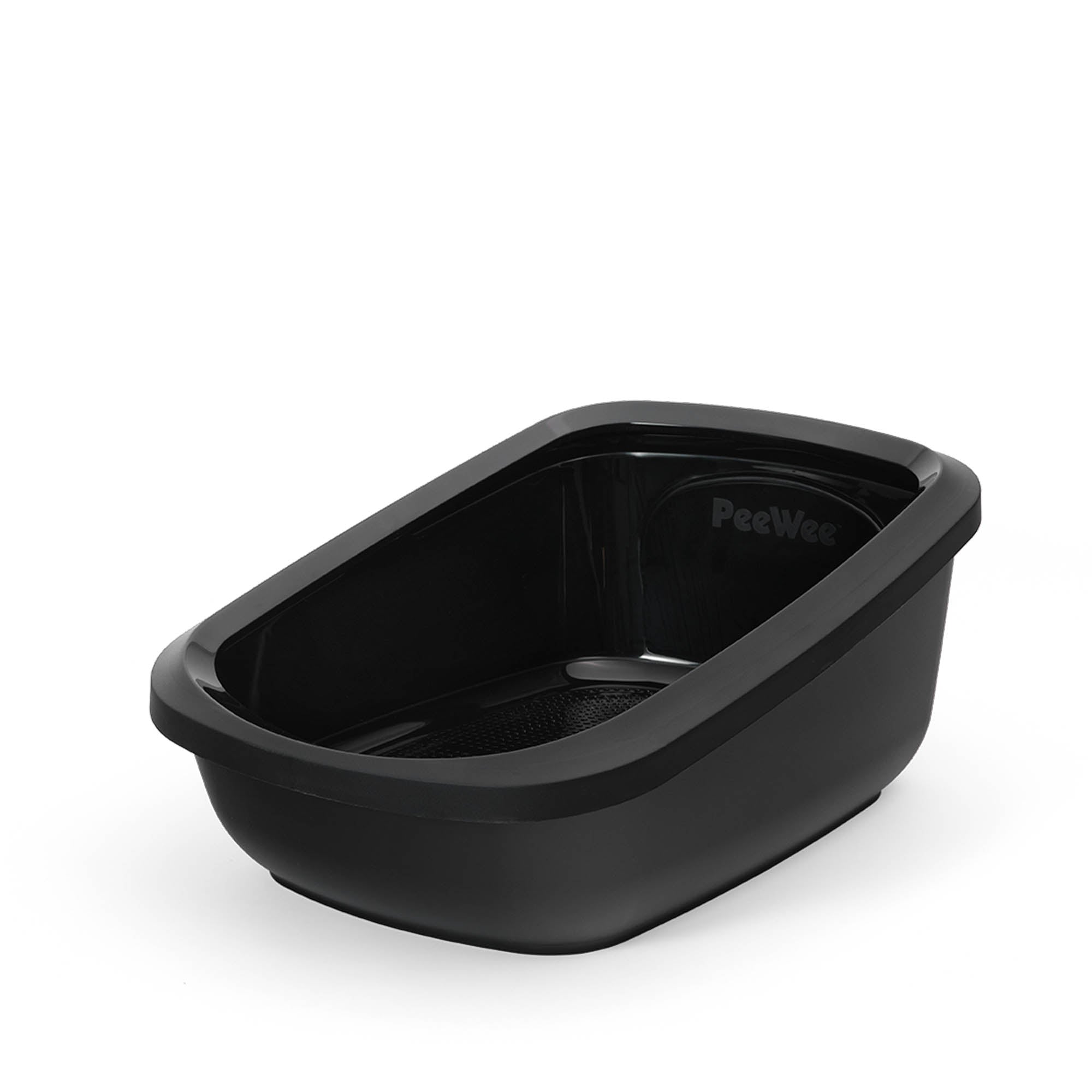 PeeWee EcoGranda XXL otwarta kuweta, czarny – zestaw startowy + 3 kg żwirku (peletu) drzewnego