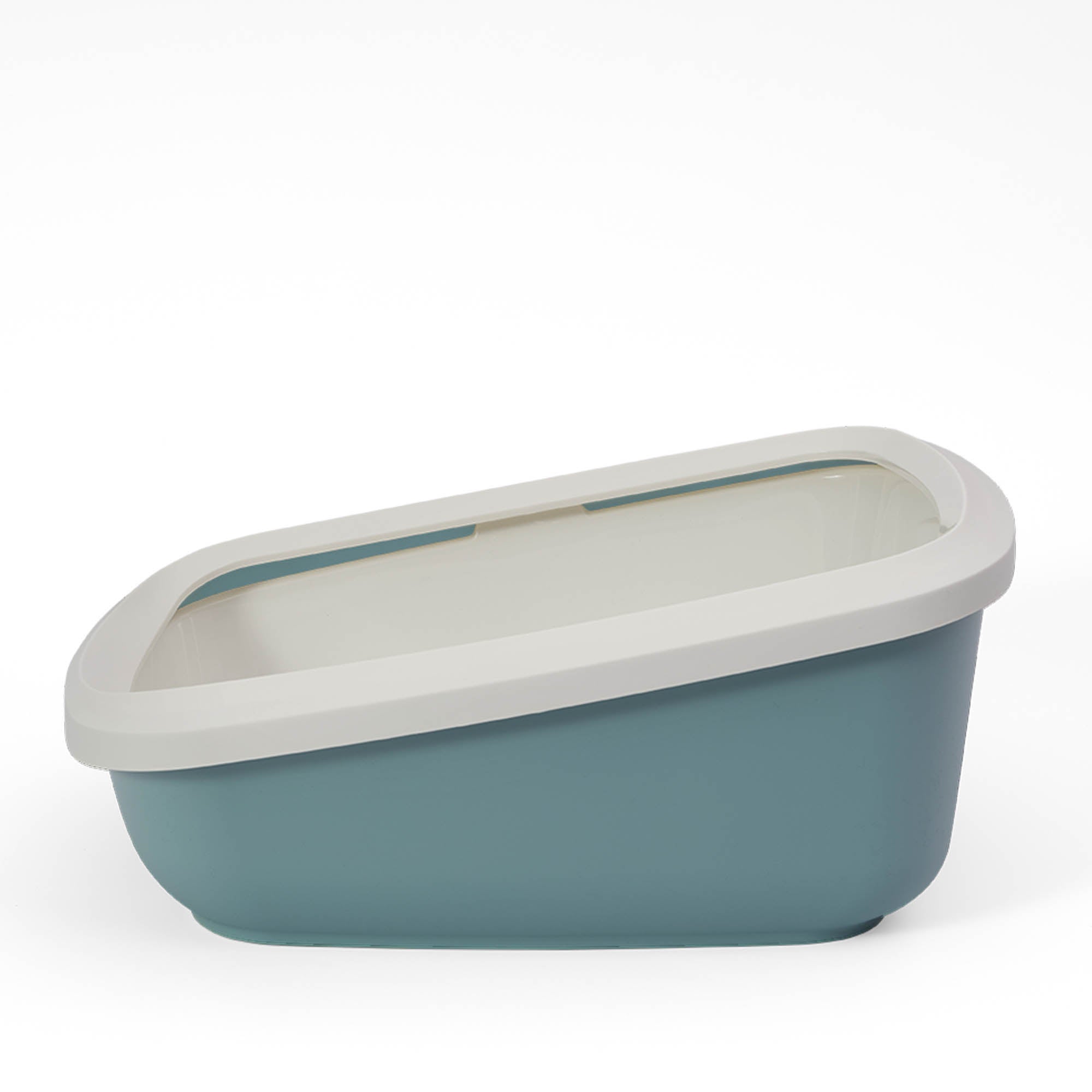 PeeWee EcoGranda XXL otwarta kuweta, gołębi błękit – zestaw startowy + 3 kg żwirku (peletu) drzewnego