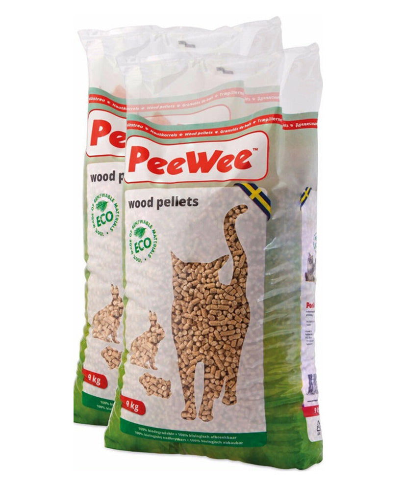 PeeWee żwirek drzewny 28 l / 18 kg – naturalny, ekologiczny żwirek (pelet) dla kota