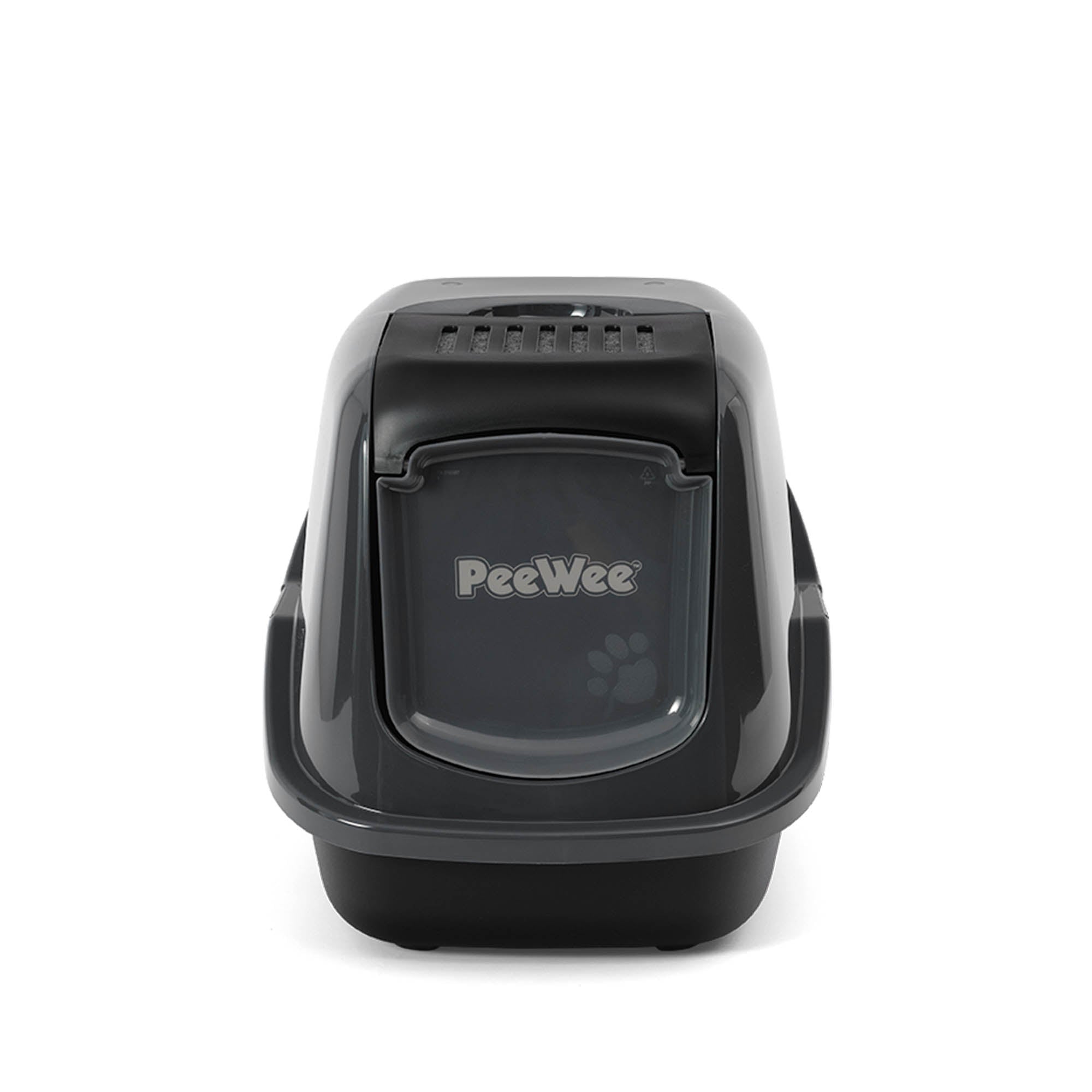 PeeWee EcoHus kuweta z obudową, antracytowo-czarny – zestaw startowy + 3 kg żwirku (peletu) drzewnego