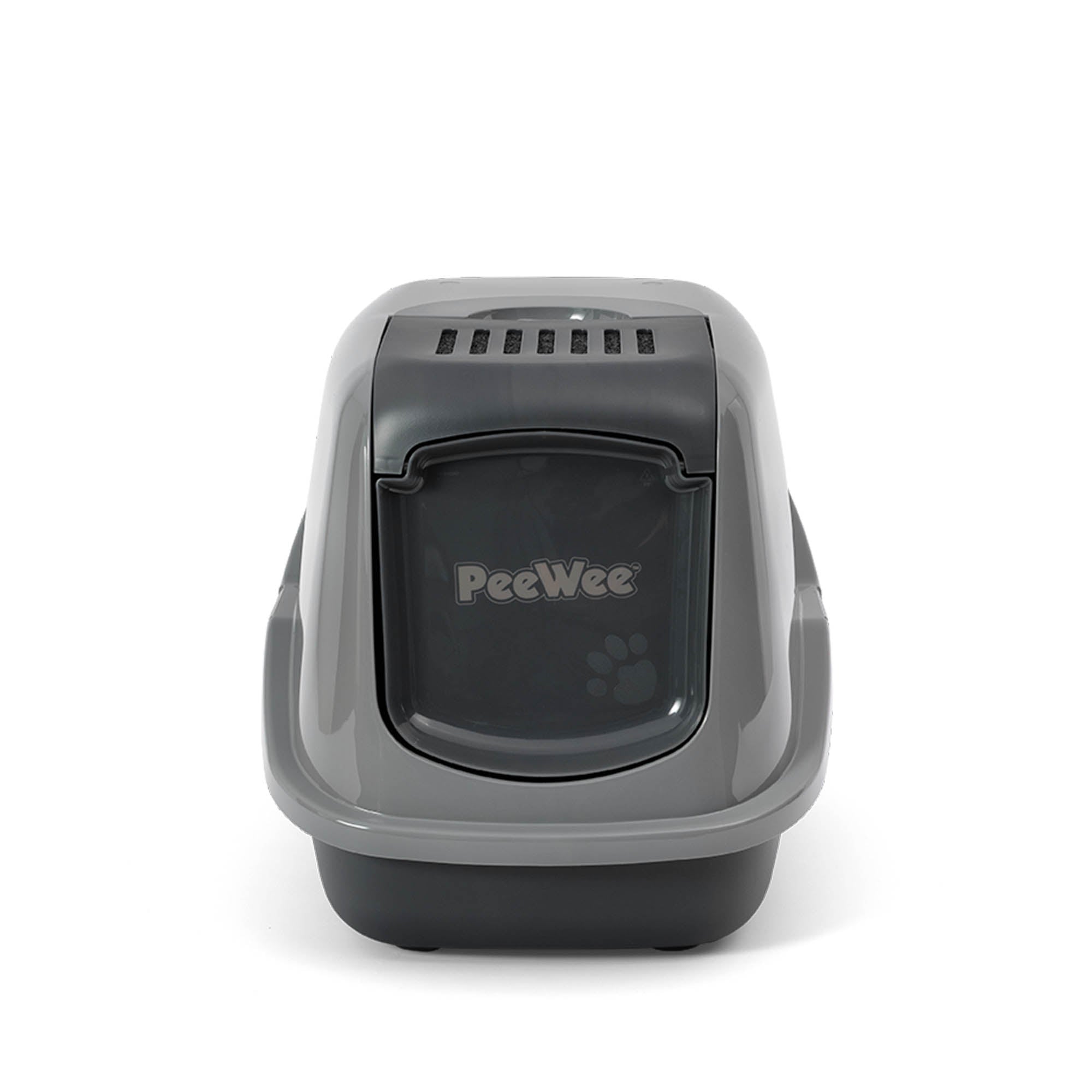 PeeWee EcoHus kuweta z obudową, szary – zestaw startowy + 3 kg żwirku (peletu) drzewnego